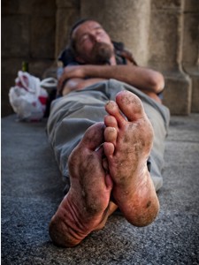 Homeless Man Sleeping